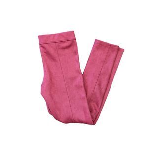 Janie and Jack sueded city pants dark red holiday leggings pants girls size 10